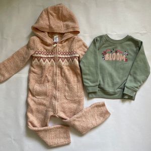 Carter’s Hilary Duff Onesie and Sweater lot of 2 Baby girl pieces Size 24m